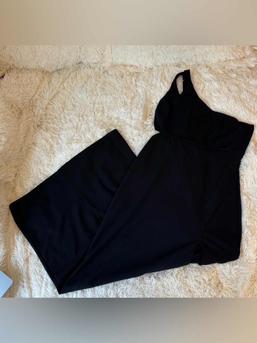 Lulu’s Women’s Black One-Shoulder Sleeveless Long Dress Size: Large